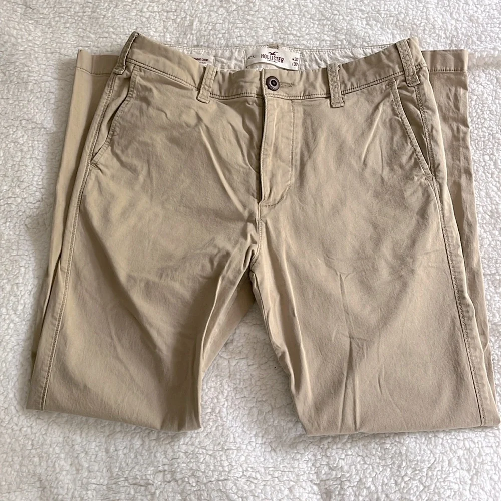 Mens Hollister Slim Straight, Epic Flex Chino Pants, W30, L30
